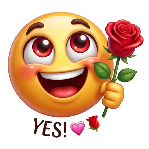 Cute smiley face, stickers, Whatssapp stickers, love, kiss me, valentine, yes,